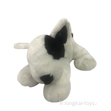 Peluche Chien Blanc Et Noir